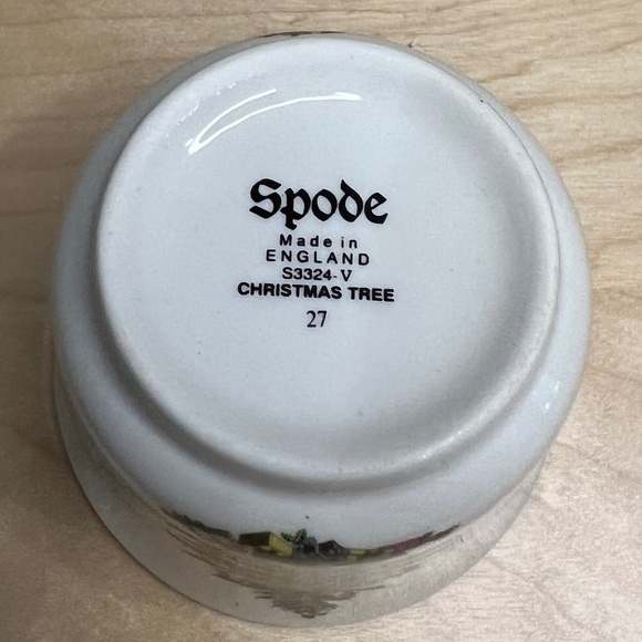 Vintage Spode Votive Candle Holder in Christmas Tree Pattern - Picture 6 of 6